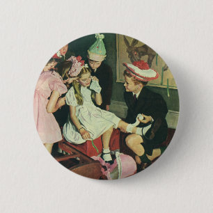 Vintage Geburtstagsparty, Button den Schwanz auf d
