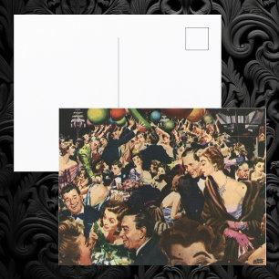 Vintage Geburtstagsparty-Luftballons, Hollywood-Th Postkarte