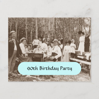 Vintage Geburtstagsparty Sepia Einladungen im Frei
