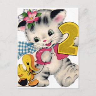 Vintage-Geburtstagspostkarte Postkarte
