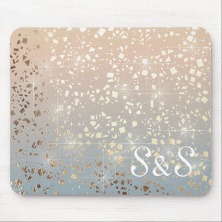 Vintage gedämpfter 1920 Glam Gold Star Folie Glanz Mousepad