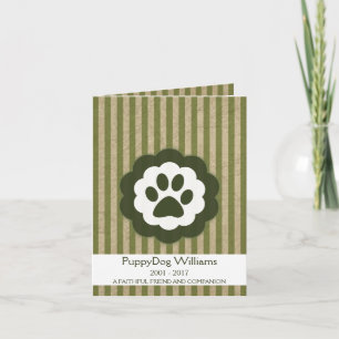 Vintage Gedenkkarte für den Verlust von Begleitern Karte