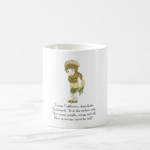 Vintage-Gedicht Kalifornischer Artischocke Gemüse- Tasse