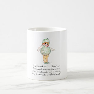 Vintage-Gedicht Spanische Zwiebel Süße Kinder Tass Kaffeetasse