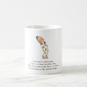 Vintage-Gedicht Spargel-Reim Süße Kindertasse Tasse
