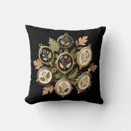 Vintage gedrückte botanische Ornamente Kunstprint Kissen