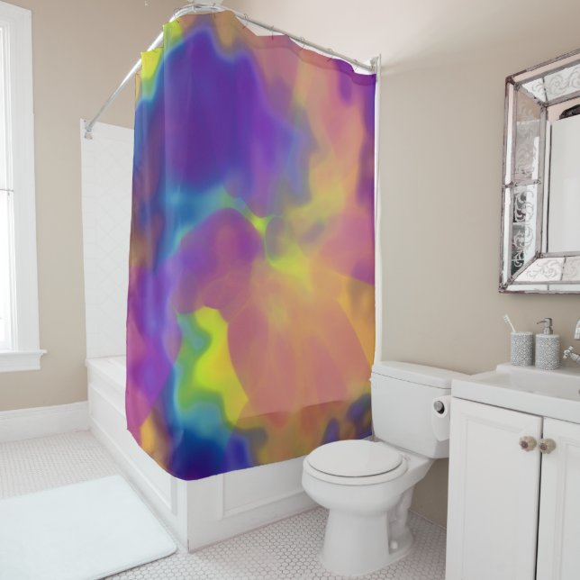 Vintage gefärbte Krawatte Duschvorhang (Beispiel)