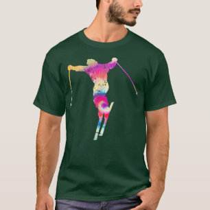 Vintage Gefärbte Krawatte Schneeschuhwanderung Gra T-Shirt
