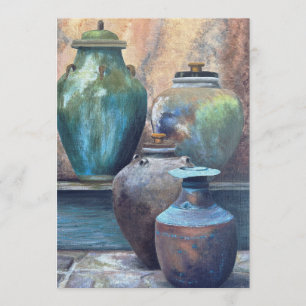 Vintage Gefäße Acryl Kunst Caroline651 Feiertagskarte