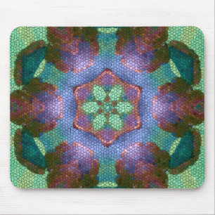 Vintage-Gefühl - abstraktes Design - Mosaikfliese Mousepad