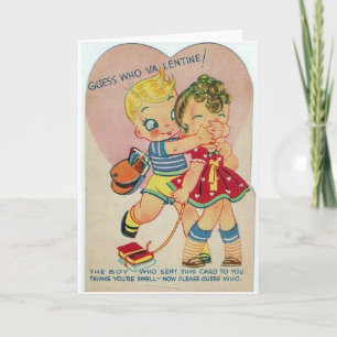 Vintage geheime Valentine-Tageskarte Feiertagskarte