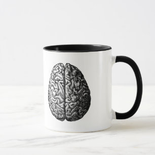 VINTAGE-GEHIRN-ZEICHNUNG TASSE