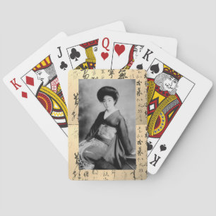 Vintage-Geisha aus dem 19. Jahrhundert Spielkarten