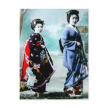 Vintage Geisha und ihre Maiko 芸 者 妓 altes Japan 舞