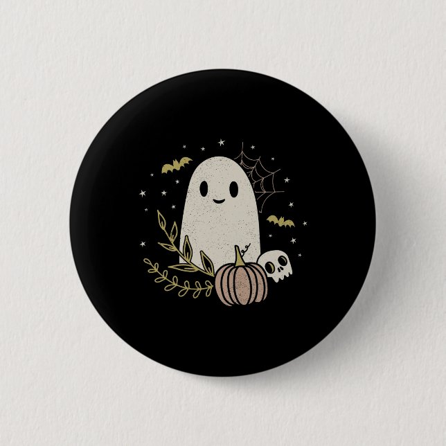 Vintage-Geist Herbst Halloween 1 Button (Vorderseite)