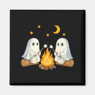 Vintage-Geister-Camping-Gotik-Halloween-Lagerfeuer Magnet