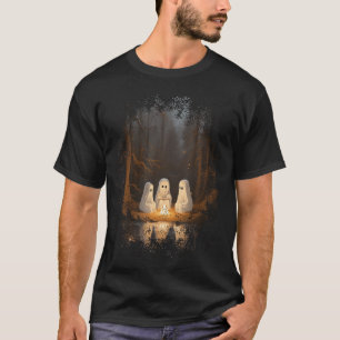 Vintage-Geister-Lagerfeuer-Camping-Gotik-Halloween T-Shirt