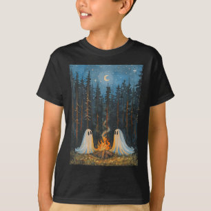 Vintage-Geister-Lagerfeuer-Campingliebhaber-Wald-G T-Shirt