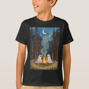 Vintage-Geister-Lagerfeuer-Campingliebhaber-Wald-G T-Shirt