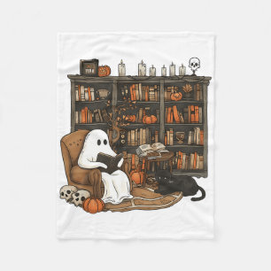 Vintage-Geister-Lesebuchliebhaber Bibliothek Hallo Fleecedecke