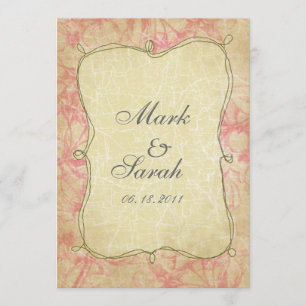 Vintage geknisterte rosa Kirschblüten-Einladung Einladung