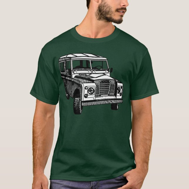 Vintage Geländewagen-Illustration T-Shirt (Vorderseite)