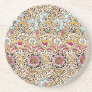 Vintage gelb rosa William Morris's Corncockle Getränkeuntersetzer