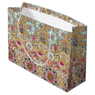 Vintage gelb rosa William Morris's Corncockle Große Geschenktüte