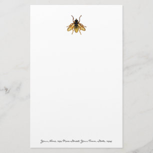 Vintage Gelb und Schwarze Biene Briefpapier