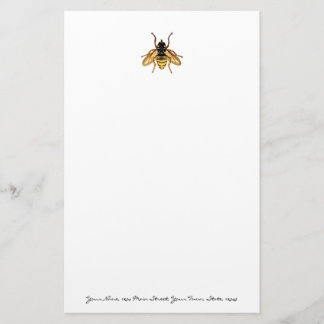 Vintage Gelb und Schwarze Biene Briefpapier