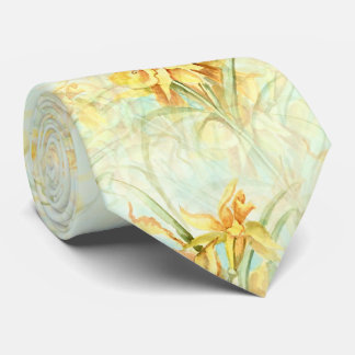 Vintage gelbe affodische Blume Krawatte