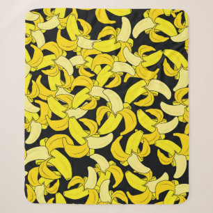 Vintage gelbe Bananen: Schwarzer Hintergrund Sherpadecke