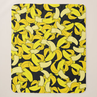 Vintage gelbe Bananen: Schwarzer Hintergrund Sherpadecke
