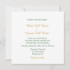 Vintage gelbe Blumen Hochzeitseinladung. Redoute Einladung