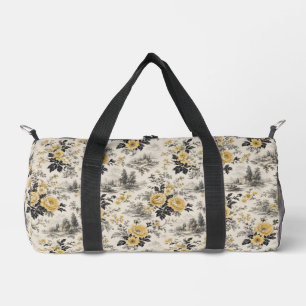 vintage gelbe Blumen Reisetasche Duffle Bag