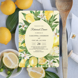 Vintage gelbe Lemons Einladung