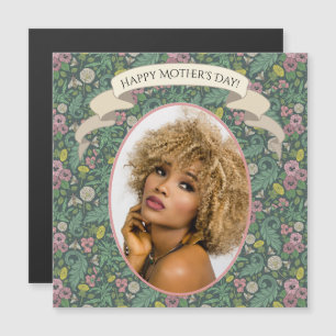 Vintage gelbe Lüsterne Pink Pansy Faces Bienen Magnetkarte