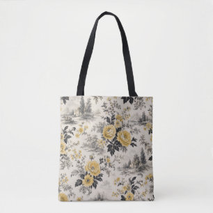 Vintage-Gelbe-Rosen-Tragetasche