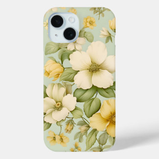 Vintage-gelbes Blumen-Telefoncase Case-Mate iPhone Hülle