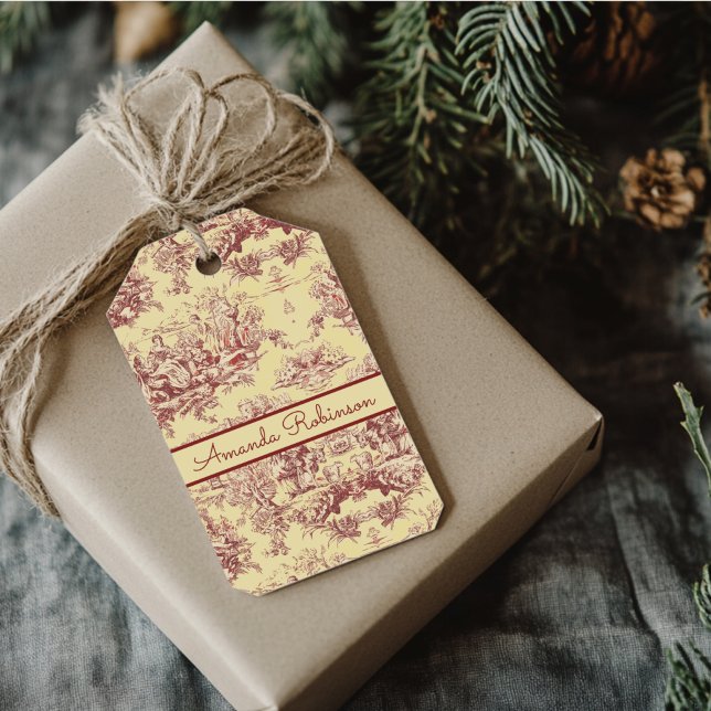 Vintage Gelbfärbung des Sees Geschenkanhänger (Von Creator hochgeladen)