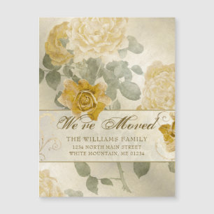 Vintage Gelbrosenbewegung Magnetkarte