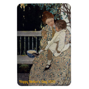 VINTAGE-Gemälde Muttertag ~ Magnet