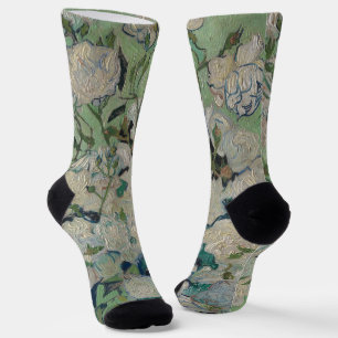 Vintage-Gemälde von Vincent Van Gogh mit Rosen Socken