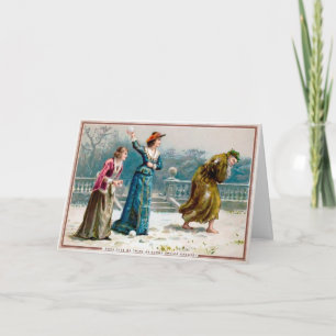 Vintage Gemeine Weihnachtskarte Feiertagskarte