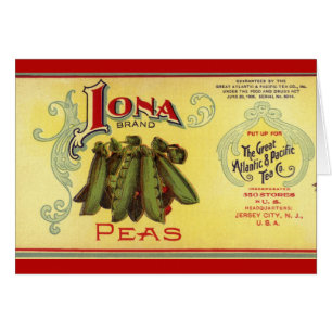 Vintage-Gemüse-Dosenetiketten-Kunst, Iona-Marke Er