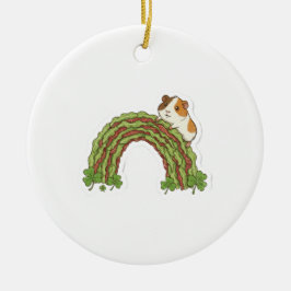 Vintage Gemüse Regenbogen Meerschweinchen St. Patr Keramik Ornament