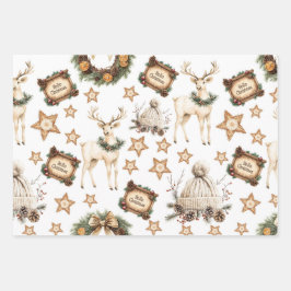 Vintage Gemütliches Weihnachten Geschenkpapier Set