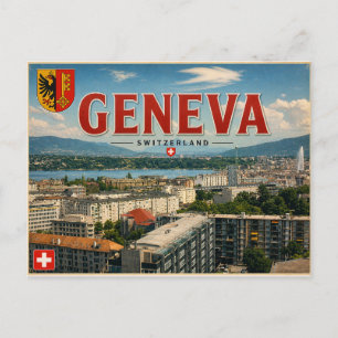 Vintage Genf - Schweiz Postkarte