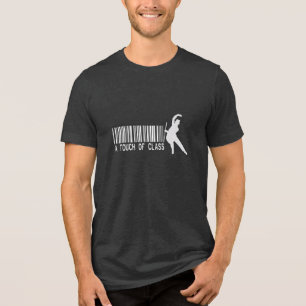 Vintage Gentleman Barcode Tänzer Herren schwarz Tri-Blend Shirt