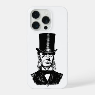 Vintage-Gentleman-Zylinder-Illustration iPhone 15 Pro Hülle